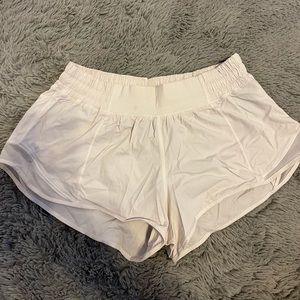 White Lululemon Hotty Hot Shorts